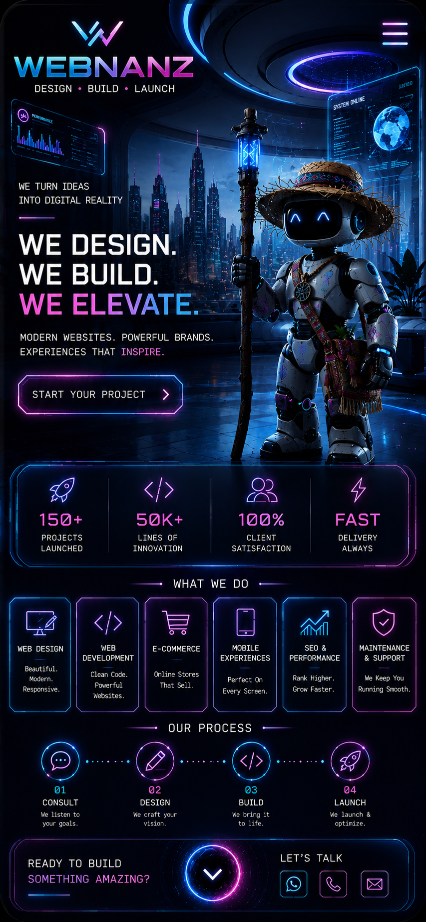 WebNanz mobile website